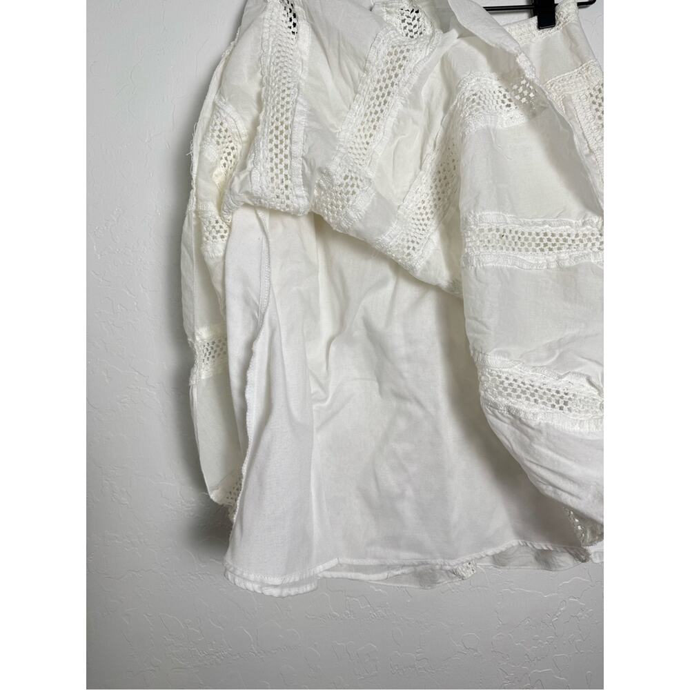Y2K New York & Company White Open Knit Crochet Skater A-line Skirt - Picture 6 of 13